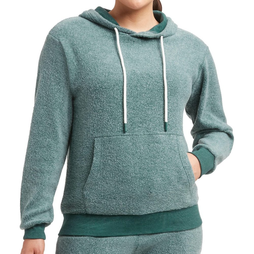 !!NWT!! Women's Teal MEMBERS MARK Reverse Fleece Hoodie Small